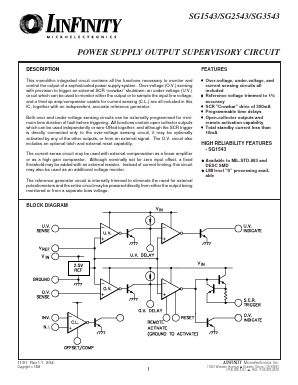SG3543N Datasheet PDF Microsemi Corporation