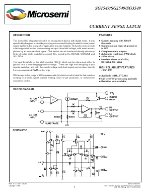 SG1549Y/883B Datasheet PDF Microsemi Corporation