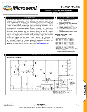 SG7915AG Datasheet PDF Microsemi Corporation