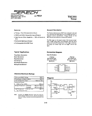 TSC355 Datasheet PDF Microsemi Corporation