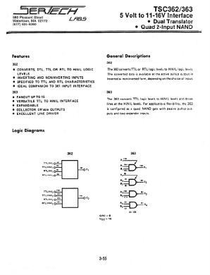 TSC362 Datasheet PDF Microsemi Corporation