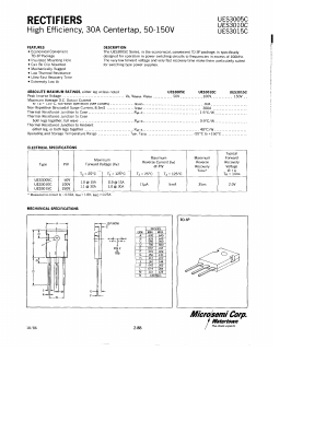 UES3015C Datasheet PDF Microsemi Corporation