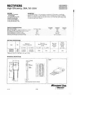 UES3010S Datasheet PDF Microsemi Corporation