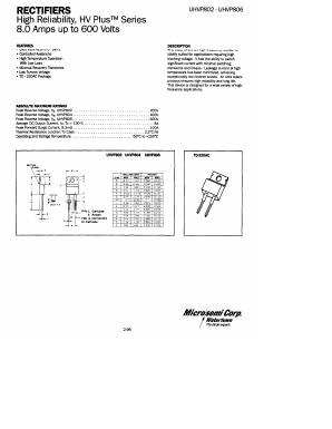 UHVP802 Datasheet PDF Microsemi Corporation