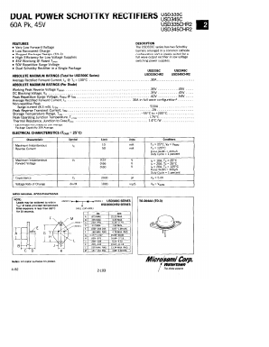 USD345C Datasheet PDF Microsemi Corporation