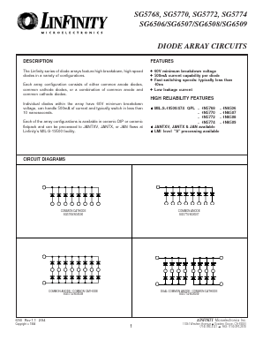 1N6506J Datasheet PDF Microsemi Corporation