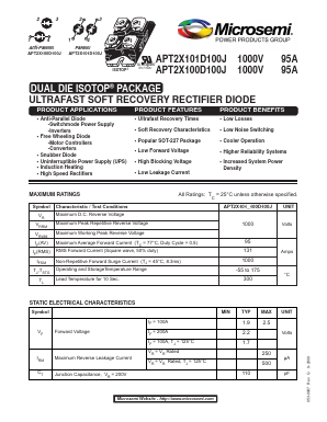 APT2X101D100J Datasheet PDF Microsemi Corporation