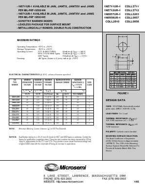 1N5711UR-1 Datasheet PDF Microsemi Corporation