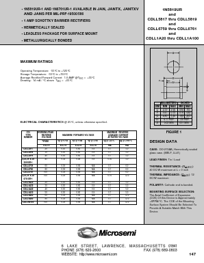 CDLL5818 Datasheet PDF Microsemi Corporation