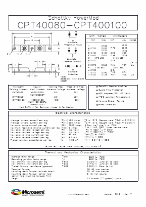 CPT40080A Datasheet PDF Microsemi Corporation