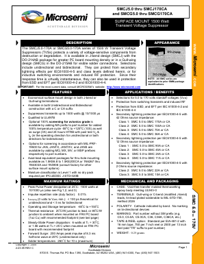 SMCG10 Datasheet PDF Microsemi Corporation