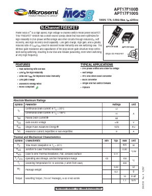 APT17F100B Datasheet PDF Microsemi Corporation