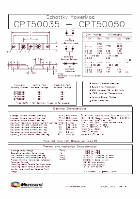 CPT50050A Datasheet PDF Microsemi Corporation