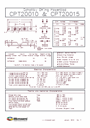 CPT20010A Datasheet PDF Microsemi Corporation