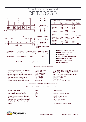 MBRP20030CTL Datasheet PDF Microsemi Corporation