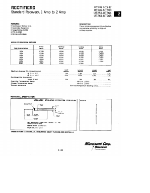 UT257 Datasheet PDF Microsemi Corporation