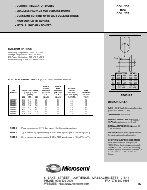 CDLL257 Datasheet PDF Microsemi Corporation