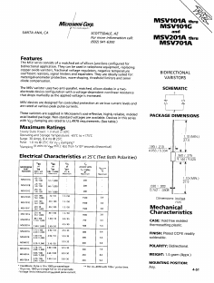 MSV101 Datasheet PDF Microsemi Corporation