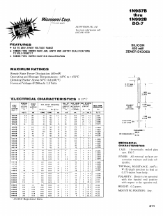 1N957 Datasheet PDF Microsemi Corporation