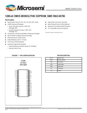 WME128K8-250CMA Datasheet PDF Microsemi Corporation