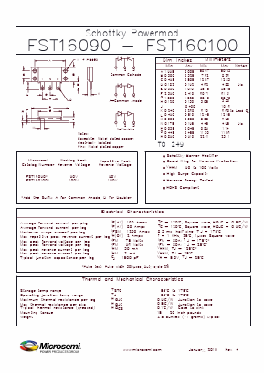 FST16090 Datasheet PDF Microsemi Corporation