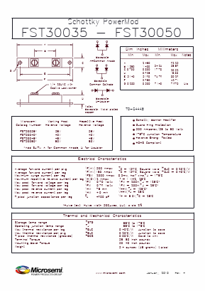 FST30035 Datasheet PDF Microsemi Corporation