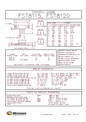 FST8120 Datasheet PDF Microsemi Corporation