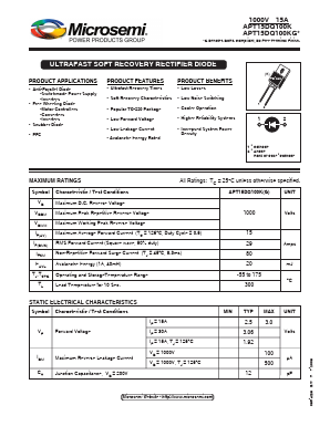 APT15DQ100K Datasheet PDF Microsemi Corporation