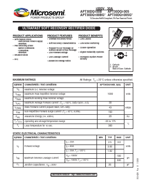 APT30DQ100B Datasheet PDF Microsemi Corporation