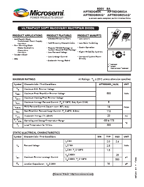 APT8DQ60K Datasheet PDF Microsemi Corporation