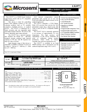LX1977IDU-TR Datasheet PDF Microsemi Corporation