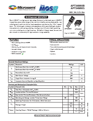 APT34M60S Datasheet PDF Microsemi Corporation