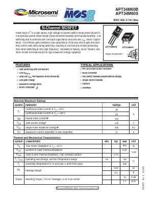 APT34M60S Datasheet PDF Microsemi Corporation