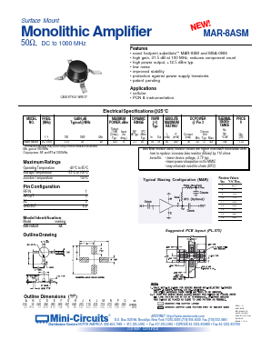 MAR-8ASM Datasheet PDF Minicircuits