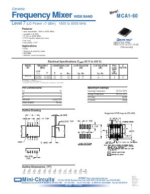 MCA1-60 Datasheet PDF Minicircuits
