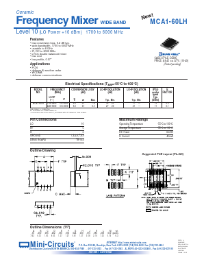 MCA1-60LH Datasheet PDF Minicircuits