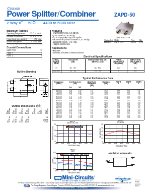 ZAPD-50 Datasheet PDF Minicircuits