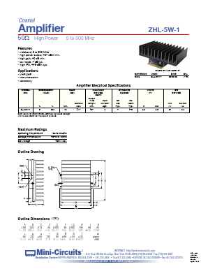 ZHL-5W-1 Datasheet PDF Minicircuits