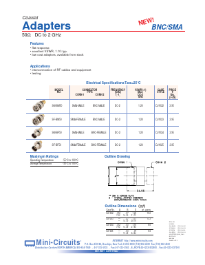 SM-BM50 Datasheet PDF Minicircuits