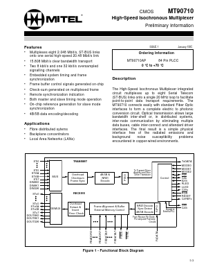 MT90710 Datasheet PDF Mitel Networks
