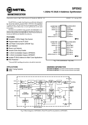 SP5502FKGMPAS Datasheet PDF Mitel Networks