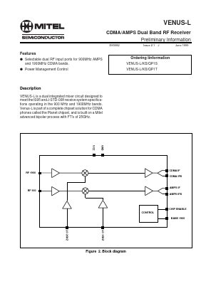 VENUS-QP1T Datasheet PDF Mitel Networks