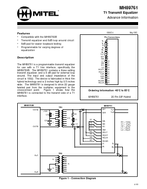 MT89761 Datasheet PDF Mitel Networks
