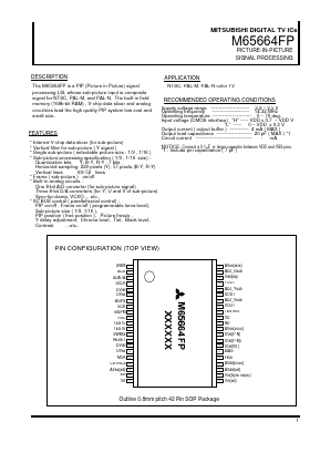 M65664FP Datasheet PDF MITSUBISHI ELECTRIC 