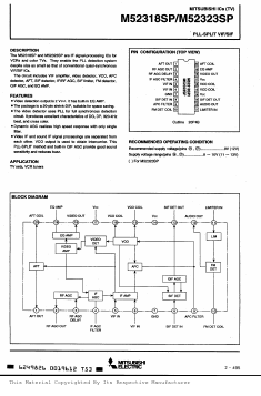 M52318SP Datasheet PDF MITSUBISHI ELECTRIC 