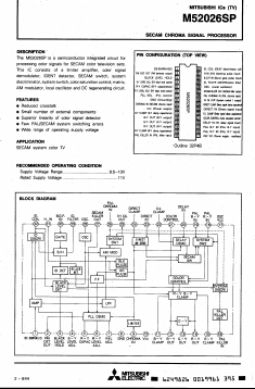 M52026SP Datasheet PDF MITSUBISHI ELECTRIC 