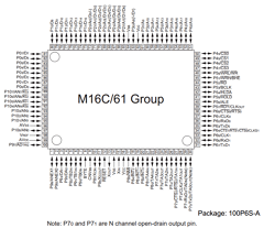 M30610SAA-XXXFP Datasheet PDF MITSUBISHI ELECTRIC 