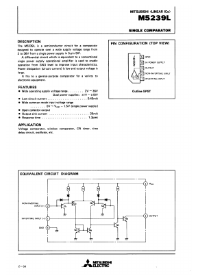 M5239L Datasheet PDF MITSUBISHI ELECTRIC 