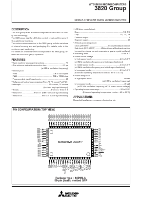 M38201E1-XXXFS Datasheet PDF MITSUBISHI ELECTRIC 