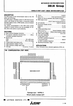M38180E4-FP Datasheet PDF MITSUBISHI ELECTRIC 